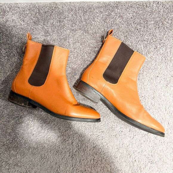 Cole Haan Boots Womens 10 B Chelsea Waterproof Brown Leather Classic Shoes Tan - Picture 3 of 11